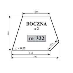 Szyba boczna PBC-360 kabina Lubsko-347480438