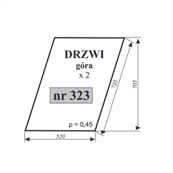 Szyba drzwi górne PBC-360 Lubsko-347481680