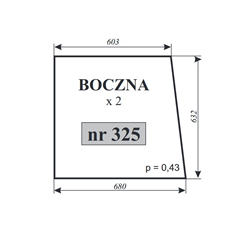 Szyba boczna Ursus MF-255 kabina POM Zamość-347484171