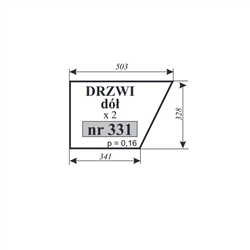 Szyba drzwi dolna MF-235 kabina Pom Zamość-347484974
