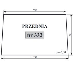Szyba przednia Ursus C-330 kabina Zamość-347483833
