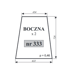 Szyba boczna Ursus C-330 kabina Zamość-347483834
