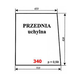 Szyba przednia uchylna wózka widłowego widlak-347485091