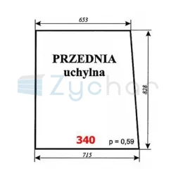Szyba przednia uchylna wózka widłowego widlak-347485091