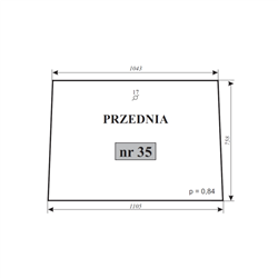 Szyba przednia Ursus C-360 kabina Sokółka-347483812
