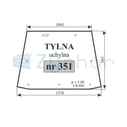 Szyba tylna Ostrówek K-163 uchylna-347485432