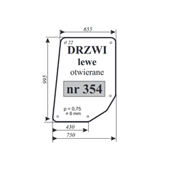 Szyba drzwi lewe Ostrówek otwierane-347482729