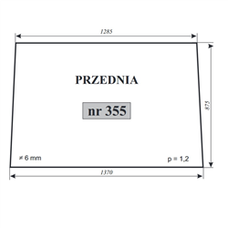 Szyba przednia Zetor 7211-347484970
