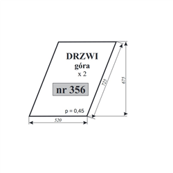 Szyba drzwi góra Zetor 7211-347929023