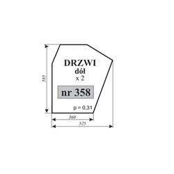 Szyba drzwi dół Zetor 7211-347485573