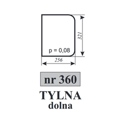Szyba tylna dolna Zetor 7211-347482783