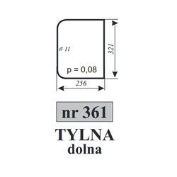 Szyba tylna dolna Zetor 7211-347482565