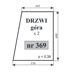 Szyba drzwi góra kabina Ciechocin-347485575