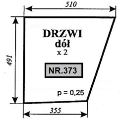 Szyba drzwi dół MF kabina Ciechocin-347496598