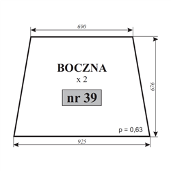Szyba boczna MF kabina Lubsko-347751825