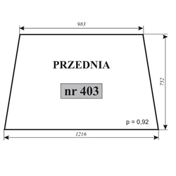 Szyba przednia Ursus C-330 Smolniki =410=417= 424-347483961