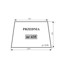 Szyba przednia Farm-Mott 250D kabina Koja-347482746