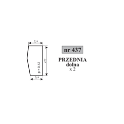 Szyba przednia dolna Farm-Mott 250D Koja-347484747