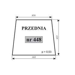 Szyba przednia Ursus 3502-OGRODNIK stary typ kabina Koja-347488476