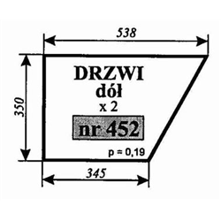 Szyba drzwi dolna C-360 kabina Koja-347492062