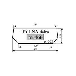 Szyba tylna dolna kabuny Ursus 2802 ogrodnik-347489428