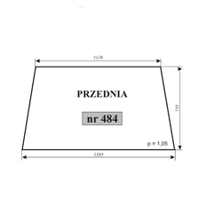 Szyba przednia Ursus-3512 kabina Kunów-347485009