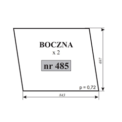 Szyba boczna Ursus 3512 kabina Kunów-347485010