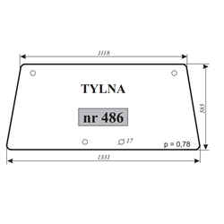 Szyba tylna Ursus-3512 Kunów-347485011