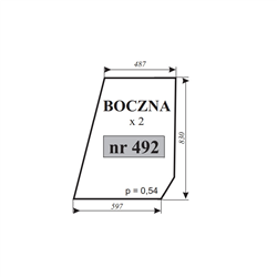 Szyba boczna T-25 kabina Sokółka-347484796