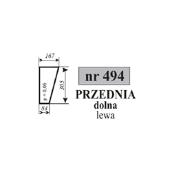 Szyba przednia dolna prawa T-25 kabina Sokółka-347482115
