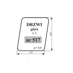 Szyba drzwi góra CIĄGNIK RADZ.LT255-347485435