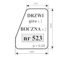 Szyba drzwi , boczna-347492038