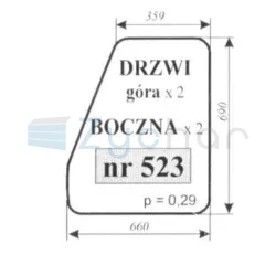 Szyba drzwi , boczna-347492038