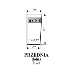 Szyba przednia dolna lewa MF-255-347485798