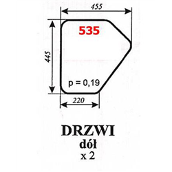 Szyba drzwi koparka Białoruś dolna-347480199