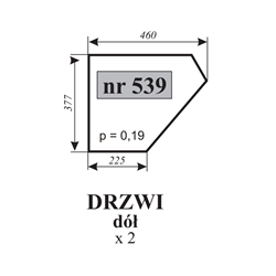 Szyba drzwi dół Zetor-347485909