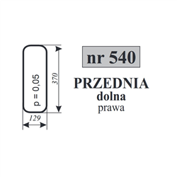 Szyba przednia dolna prawa Zetor-347485639