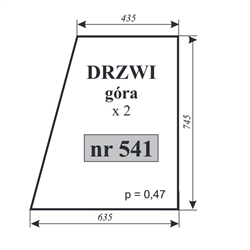 Szyba drzwi góra Zetor-347485640