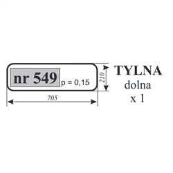 Szyba tylna dolna Zetor 5611 5718-347485916