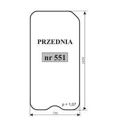 Szyba przednia koparka Waryński 420-347488282