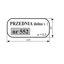 Szyba przednia dolna koparka Waryński-347487652