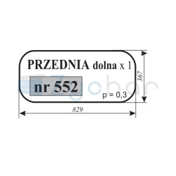 Szyba przednia dolna koparka Waryński-347487652