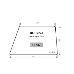 Szyba boczna wewnętrzna Koparka-347485641