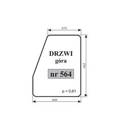 Szyba drzwi góra Koparka-347485984