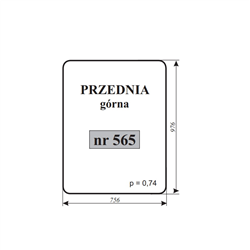 Szyba przednia góra koparka Waryński-347483559
