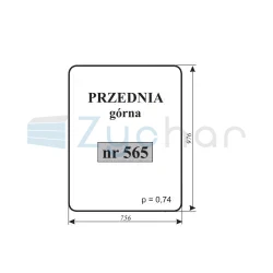 Szyba przednia góra koparka Waryński-347483559