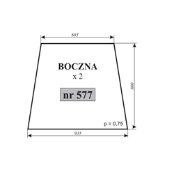 Szyba boczna Koparka Waryński-347486030