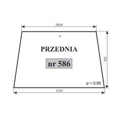 Szyba przednia MF 255 kabina Zamość nowy typ-347751837