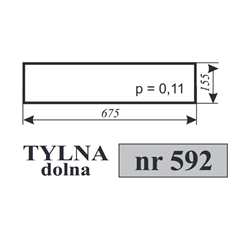 Szyba tylna dolna MF-347485658