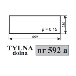 Szyba tylna dolna MF 255-347486409